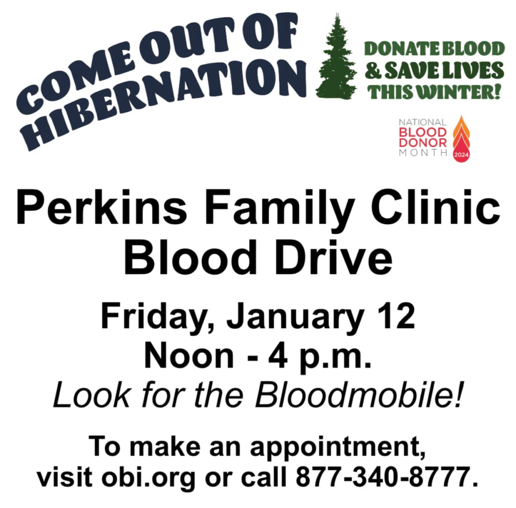 Perkins Family Clinic Blood Drive