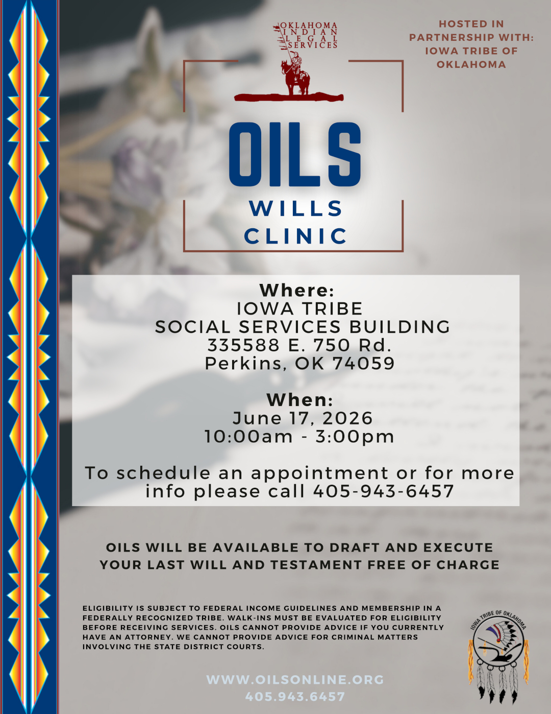 IOWA TRIBE Wills Clinic 20260617 Flyer